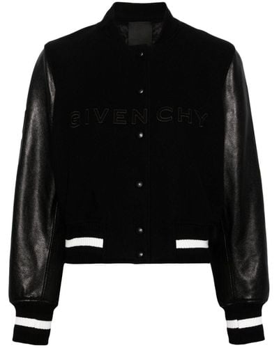 Givenchy Jacke Press-stud Bomber Jacket - Black