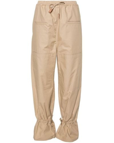 Loewe Drawstring Cropped Trousers - ナチュラル