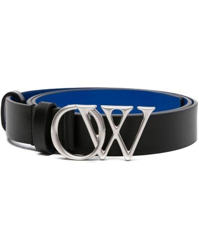 Off-White c/o Virgil Abloh Logo Leather Belt - Black