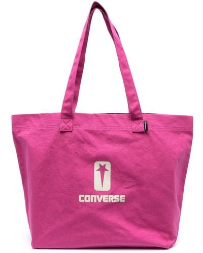 Converse X Drkshdw Logo-print Canvas Tote Bag - Pink