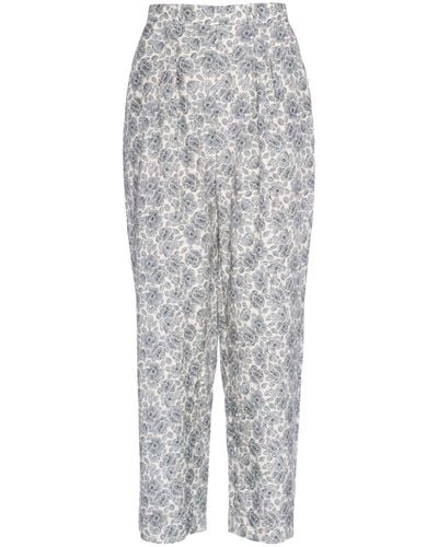 Eres Batiste Floral-print Pajama Bottom - Gray