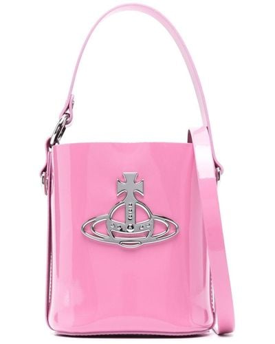 Vivienne Westwood Daisy Patent Leather Bucket Bag - Pink