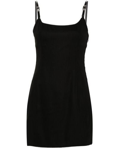 Acne Studios Buckle-strap Mini Dress - Black