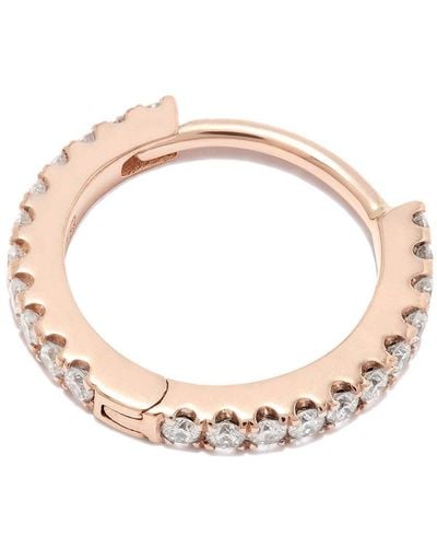 Maria Tash Orecchino a cerchio in oro rosa 18kt con diamanti
