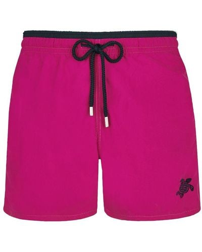 Vilebrequin Logo-embroidered Swim Shorts - Purple
