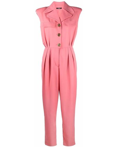 Balmain Mouwloze Jumpsuit - Roze