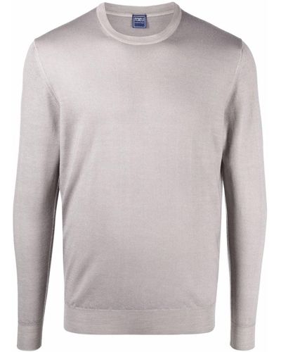 Fedeli Fine-knit Sweater - Gray