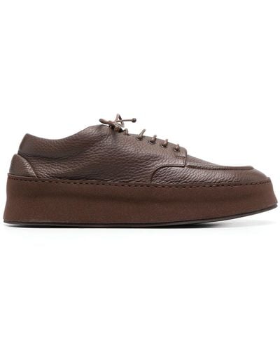 Marsèll Derbies en cuir à lacets - Marron