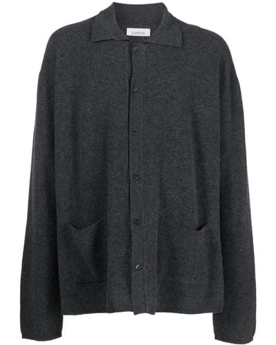 Laneus Long-sleeved Button-up Cardigan - Black