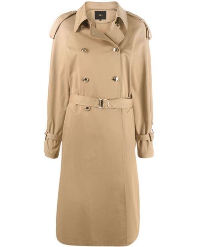 Maje Double-breasted Trench Coat - Natural