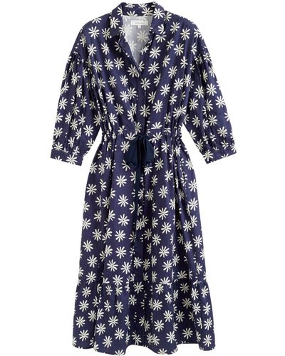 Chinti & Parker Ditsy Midikleid mit Blumen-Print - Blau