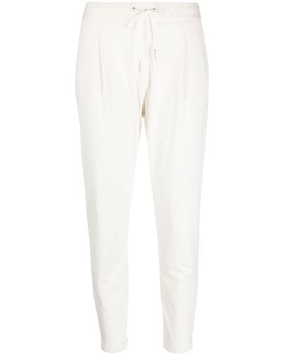 Fabiana Filippi Cropped-leg Cotton Track Trousers - White