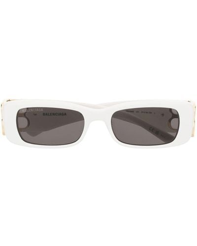 Balenciaga Bb0096s Bb-plaque Sunglasses - White