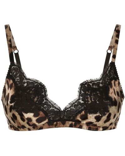 Dolce & Gabbana Camisola con estampado de leopardo - Negro