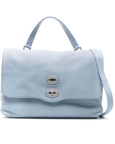 Zanellato Large Postina® Leather Tote Bag - Blue