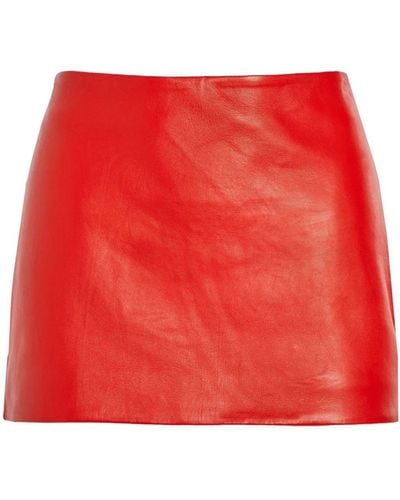 retroféte Valerie Leather Miniskirt - Red