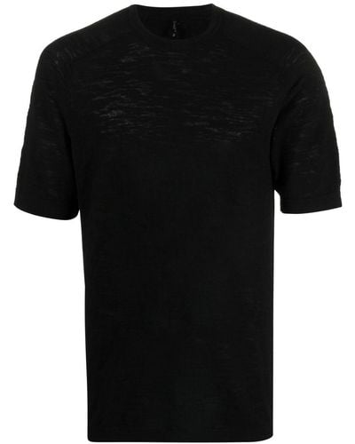 Transit Distressed-effect Crewneck T-shirt - Black