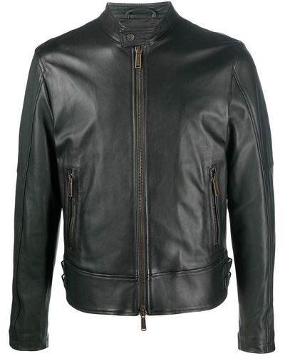 DSquared² Leather Biker Jacket - Black