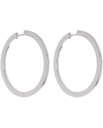 CADAR 18kt White Gold Hoop Earrings
