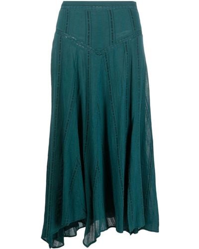 Isabel Marant Aline Asymmetric Maxi Skirt - Green