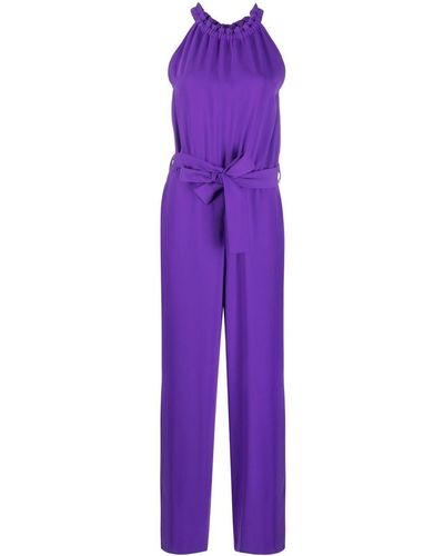 P.A.R.O.S.H. Sleeveless Wide-leg Jumpsuit - Purple