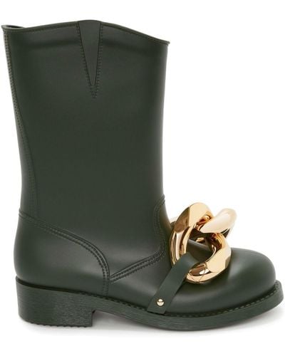 JW Anderson Chain-link Detail Boots - Green
