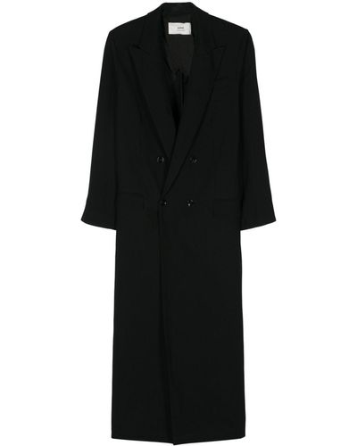 Ami Paris Double-breasted trench coat - Schwarz