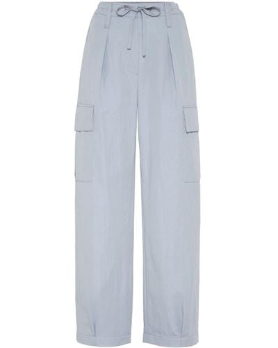 Brunello Cucinelli Straight-leg Cargo Pants - White