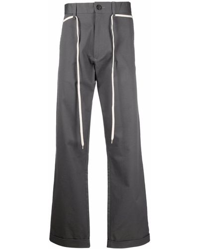 Societe Anonyme Pantalones con cinturón de encaje - Gris