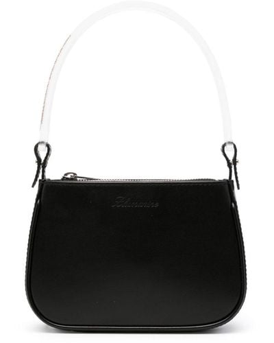 Blumarine Rhinestone-logo Leather Tote Bag - Black