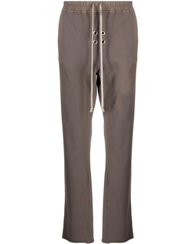 Rick Owens Elasticated-Waist Cotton Trousers - Grey