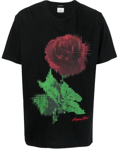 Ksubi Pixel-kash Print Cotton T-shirt - Black