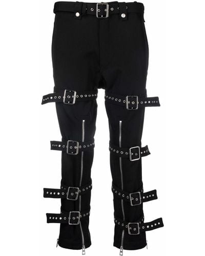 Loewe Cropped-Hose mit Gürtel - Schwarz