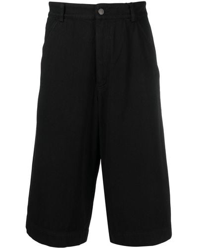 KENZO Relaxed Fit Cotton Deck Shorts - Black