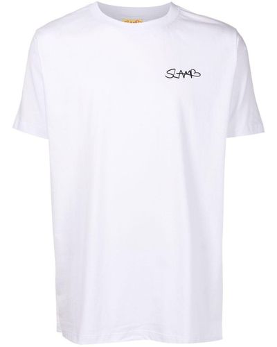 Amir Slama T-shirt Angel Demon con stampa - Bianco