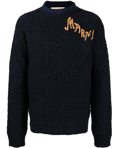 Marni ロゴ セーター - ブルー