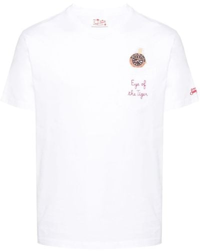 Mc2 Saint Barth T-shirt en coton à logo brodé - Blanc