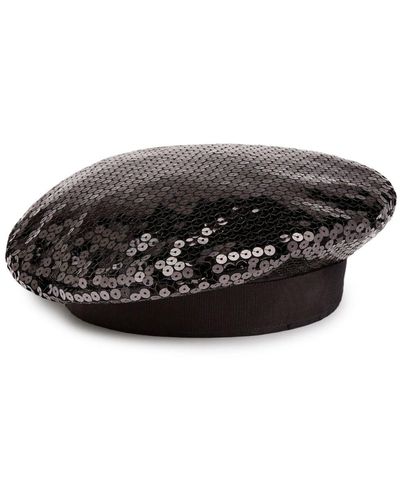 Nina Ricci スパンコール ベレー帽 - ブラック