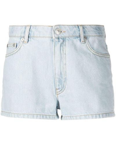 Chiara Ferragni Jeans-Shorts mit Logo-Stickerei - Blau