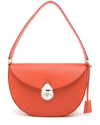 Sarah Chofakian Alexandrine logo-print shoulder bag - Rosso