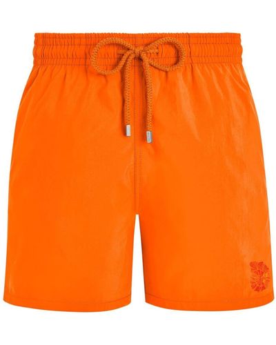 Vilebrequin Elasticated-waist Swim Shorts - Orange