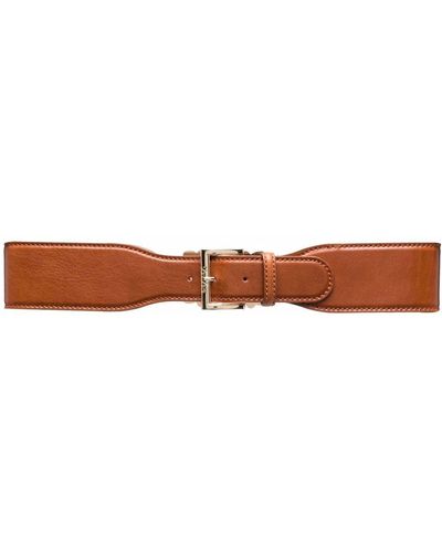 Max Mara Max Mara (vip) Logo-plaque Leather Belt - Brown