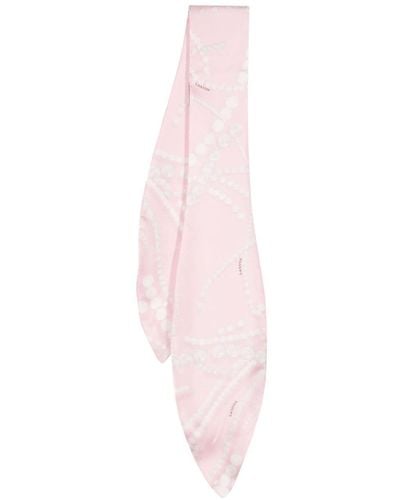Lanvin Pearl-print Silk Scarf - Pink
