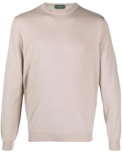 Zanone Virgin Wool Blend Crew-neck Sweater - Multicolour
