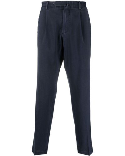 Dell'Oglio Box-pleat Cropped Pants - Blue