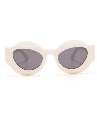Kuboraum Sonnenbrille mit Cat-Eye-Gestell - Weiß