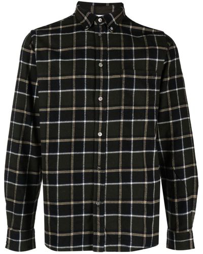 Norse Projects Carsten Flannel Checked Shirt - Black
