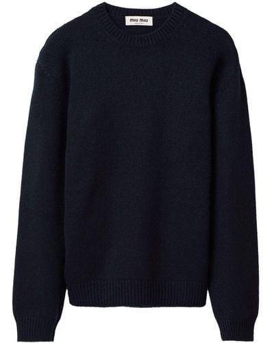 Miu Miu Plain Knit Cashmere Jumper - ブラック