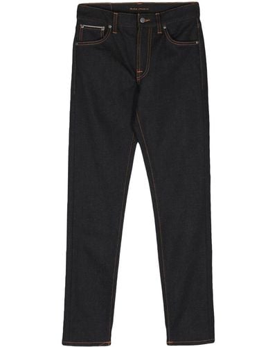 Nudie Jeans Jeans Met Toelopende Pijpen - Zwart