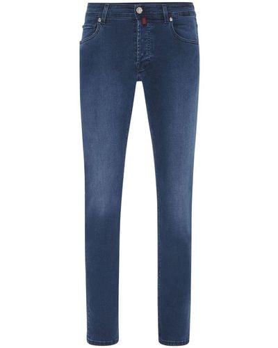 Billionaire Straight-Leg-Jeans mit Stickerei - Blau